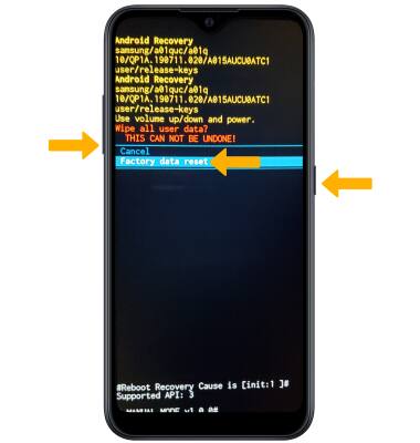 Samsung Galaxy A01 SM A015A Reset Device AT T