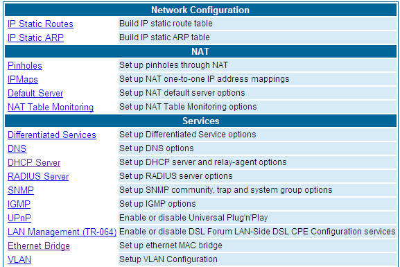 Ethernet Bridge link on Netopia menu