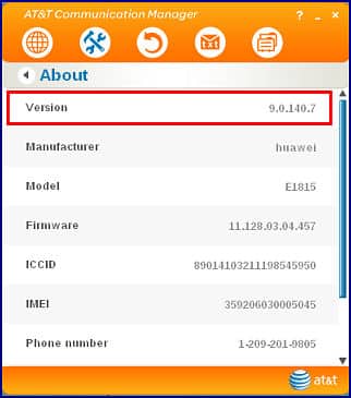 ... the Version of AT&T Communication Manager- AT&T Wireless Support