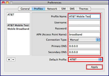 Enter the appropriate information in the following fields, and then click Apply: