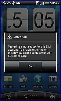 If your account is not provisioned properly, a notification message will be displayed. NOTE: For provisioning assistance, please contact customer care.