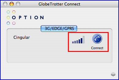 NOTE: The GPRS Attach status is indicated by the Connect button; if the button is grayed-out, the device does not have a GPRS attach.