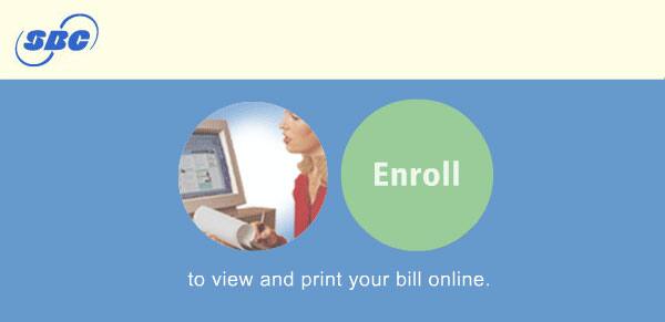 Person using online billing service.