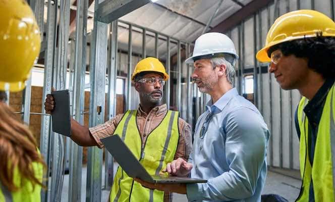 Fiber installers working with new construction contractors