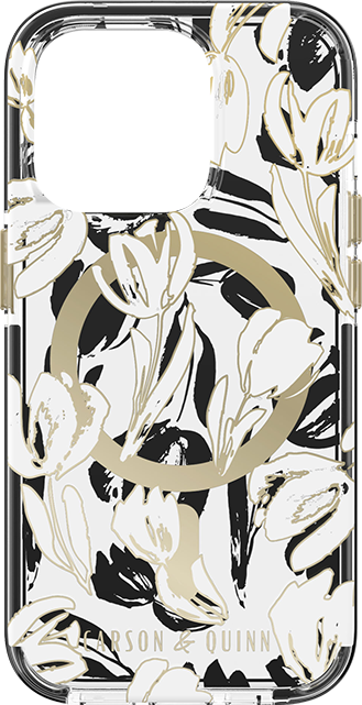 Carson & Quinn Black and White Tulips with MagSafe Case - iPhone 14 Pro ...