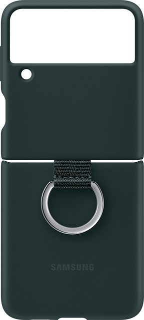 Samsung Galaxy Z Flip 3 Silicone Case With Ring Green