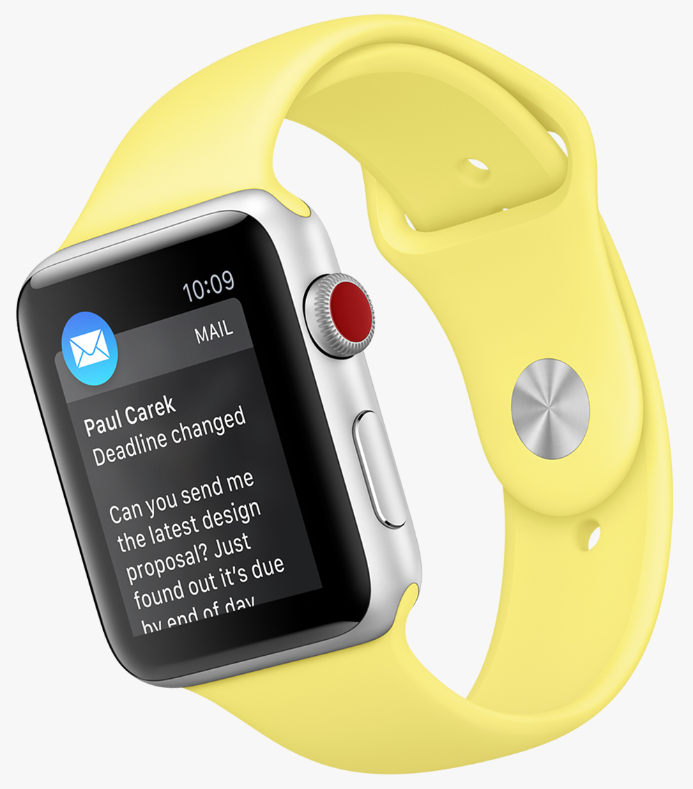 does apple watch series 3 gps receive texts