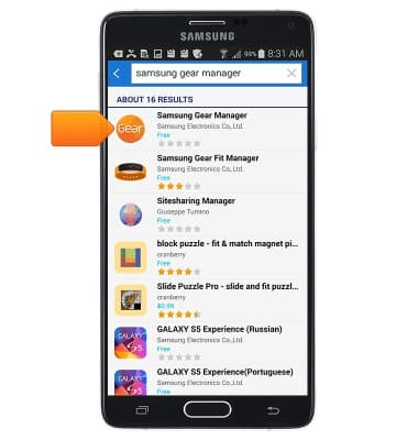 Samsung gear s on sale manager