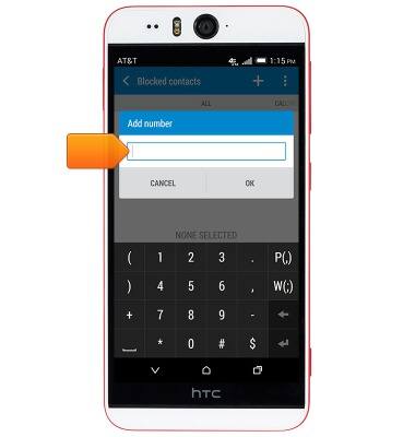 HTC Desire EYE (0PFH100) - Block or Unblock Calls - AT&T