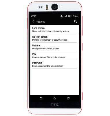 Htc Desire Eye 0pfh100 Establecer O Cambiar La Seguridad Con Contrasena At T