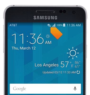 Samsung Galaxy Alpha (G850A) - Signal & cellular data - AT&T