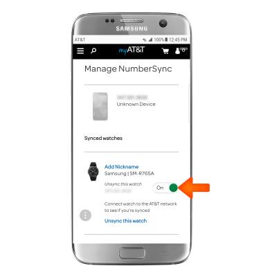 At&t numbersync hot sale gear s3