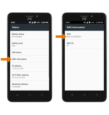 ZTE Maven 2 (Z831) - Find IMEI, Serial Number & Phone Number - AT&T
