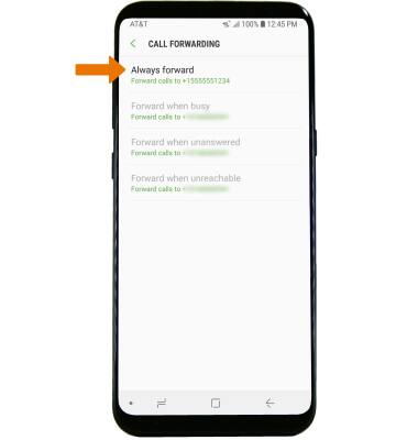 Samsung Galaxy S8   S8+ (g955u G950u) - Call Forwarding - At&t