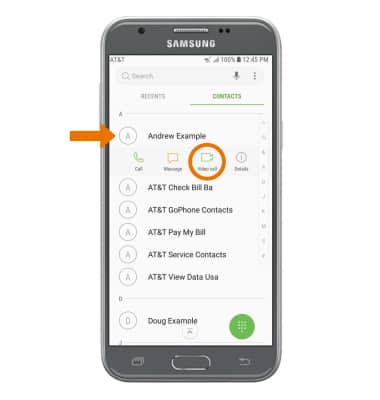 Samsung Galaxy J3 (2018) (J337A) - Make & Receive an AT&T Video Call - AT&T