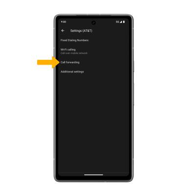 Google Pixel 7a (GWKK3) - Call Forwarding - AT&T