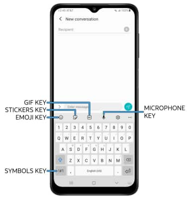 Samsung Galaxy A12 (SM-A125U) - Keyboard & Typing - AT&T