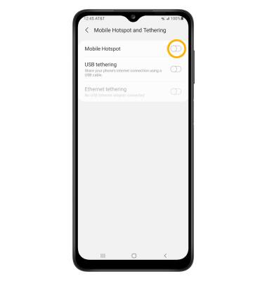 samsung a10 hotspot