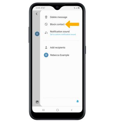 samsung messages block unblock delete select sender ensure blocked then a01