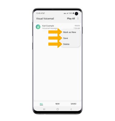 galaxy s10 voicemail app missing