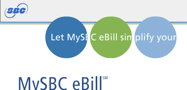 Slide show of MySBC eBill service, screen reader users please use the text-only version.