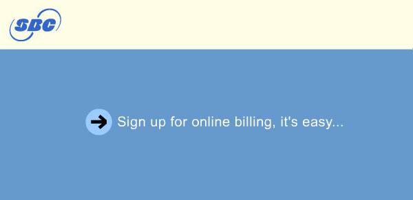 Person using online billing service.