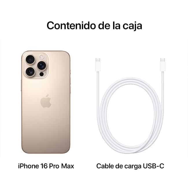 Apple iPhone 16 Pro Max, titanio del desierto (consulta de producto 10)