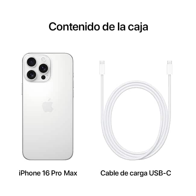 Apple iPhone 16 Pro Max, titanio blanco (consulta de producto 10)