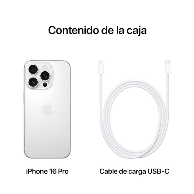 Apple iPhone 16 Pro, titanio blanco (consulta de producto 10)