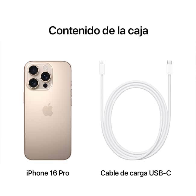 Apple iPhone 16 Pro, titanio del desierto (consulta de producto 10)