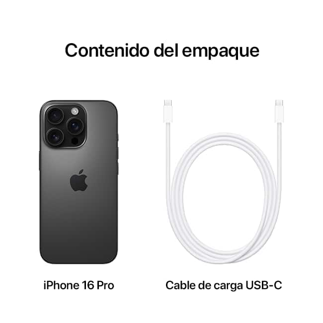 Apple iPhone 16 Pro, titanio negro (consulta de producto 10)