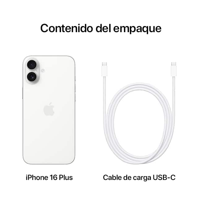 Apple iPhone 16 Plus, blanco (consulta de producto 10)