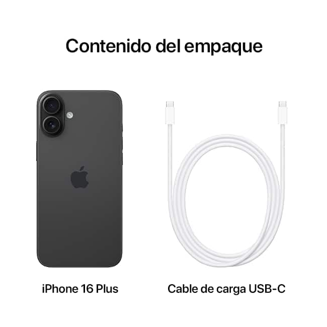 Apple iPhone 16 Plus, negro (consulta de producto 10)