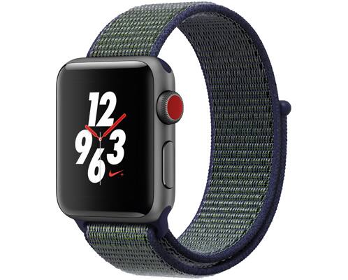 Apple Watch Series 3 Nike+ - 38mm Silver Aluminum - Bright Crimson 