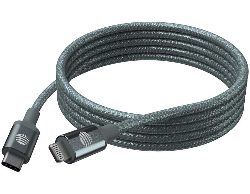 AT&T 4ft USB C to Lightning Cable - Black Black from AT&T