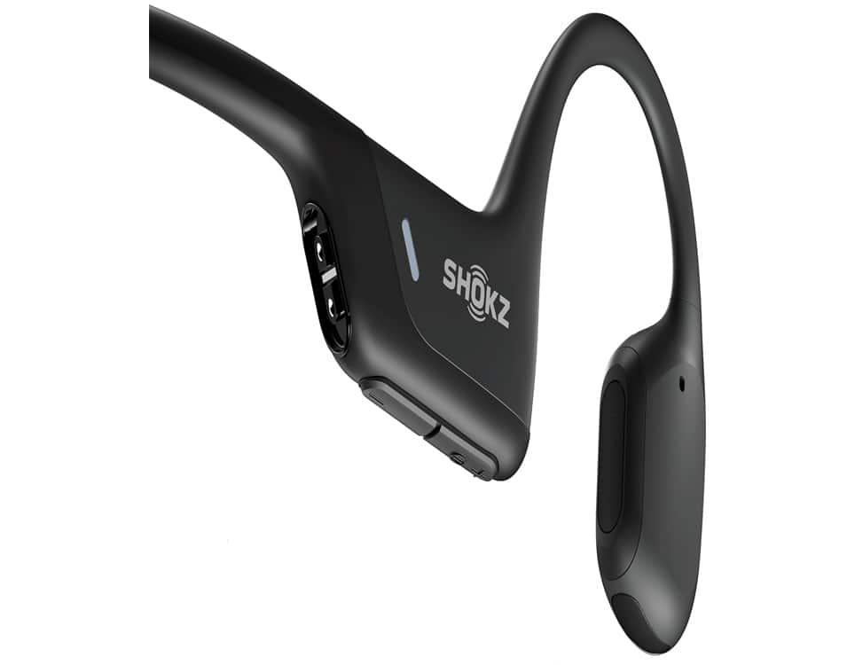 AfterShokz OpenRun Pro Headphones with mic open ear behind the neck mount  Bluetooth wireless black - Office Depot