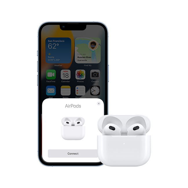 Apple AirPods (3rd generation) with MagSafe Charging Case - White  (Product view 6)