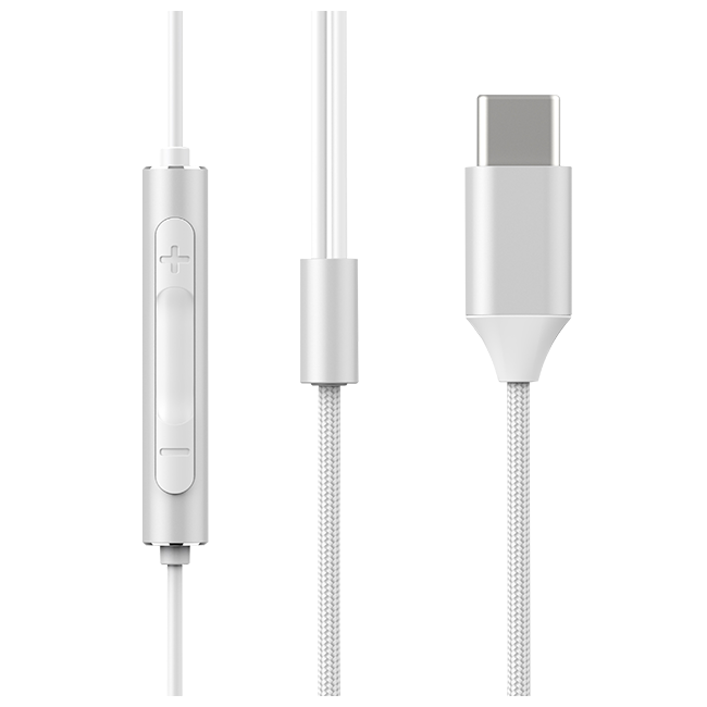 AT&T Essentials Corded Earbuds USB-C - White  (Product view 5)
