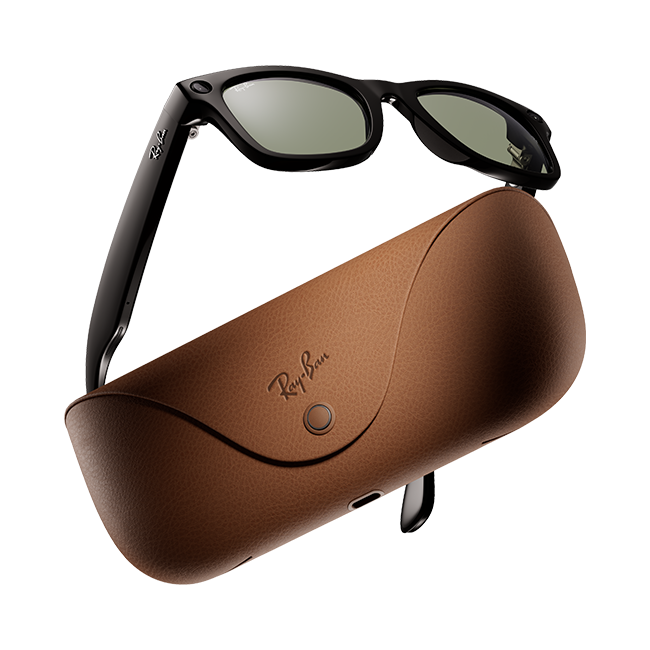 Ray-Ban Meta Wayfarer Large Smart Glasses - Shiny Black - Black  (Product view 5)