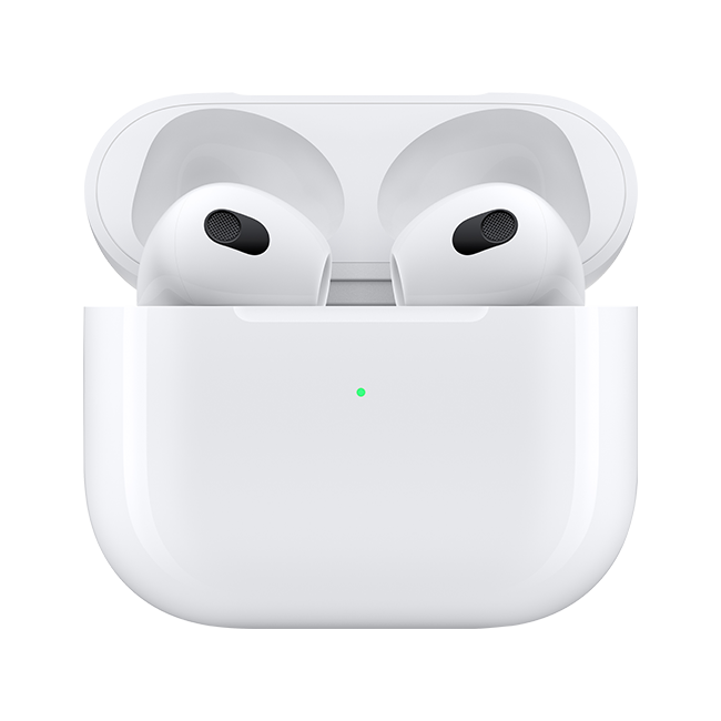 Apple AirPods (3.ᵃ generación) con estuche de carga MagSafe, blanco (Vista del producto 4)
