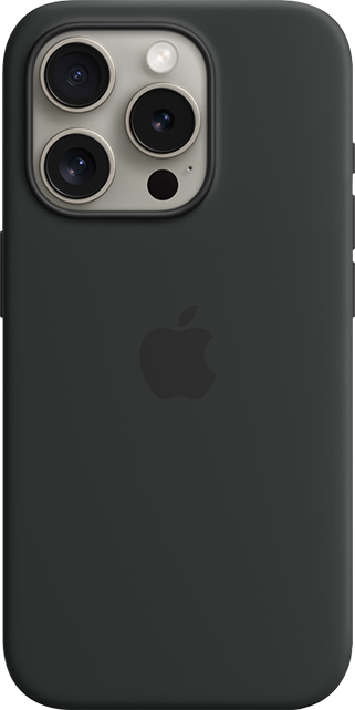 Apple - iPhone 15 Pro Silicone Case with MagSafe - Black