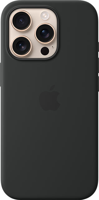 Apple Silicone Case with MagSafe - iPhone 16 Pro - Black  (Product view 1)