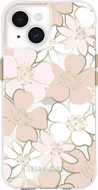 Carson & Quinn Peach Tree Blossoms with Gemstones MagSafe Case - iPhone 15/14/13 - Multi  (Product view 1)