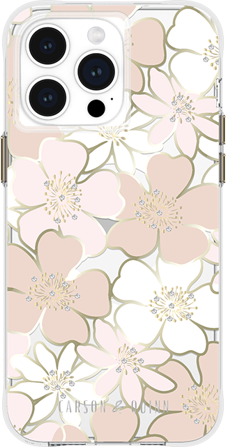 Estuche Carson & Quinn Peach Tree Blossoms with Gemstones, con MagSafe para iPhone 15 Pro Max, multicolor (consulta de producto 1)