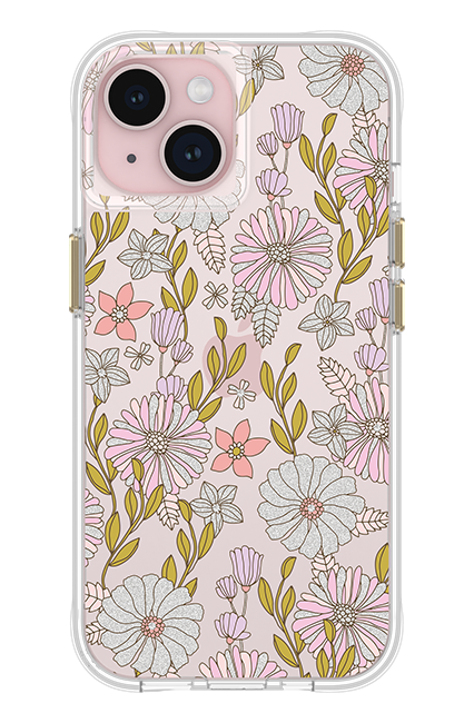 Carson & Quinn Pink Blissfull Blooms with MagSafe Case - iPhone 15/14/13 - Multi  (Product view 3)