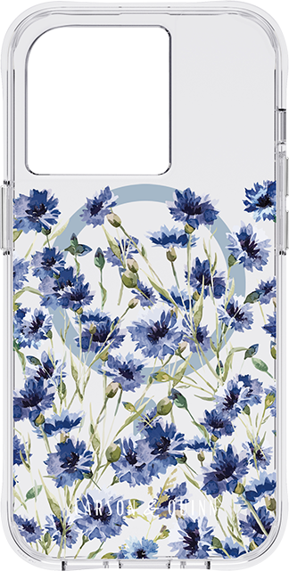 Carson & Quinn Royalty Blue Flowers with MagSafe Case - iPhone 14 Pro ...