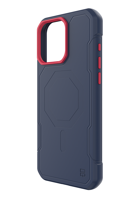 Estuche CQ x Carson & Quinn Champion con MagSafe para iPhone 16 Pro, azul marino/rojo (consulta de producto 2)