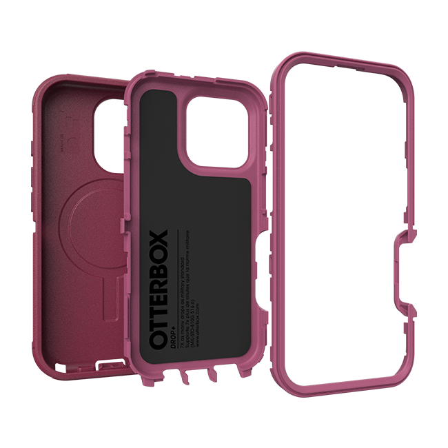 OtterBox Defender Pro Series Case with MagSafe - iPhone 16 Pro - Foxberry Pink  (Product view 3)