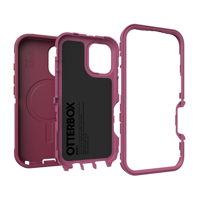 OtterBox Defender Pro Series Case with MagSafe - iPhone 16 - Foxberry Pink  (Product view 3)