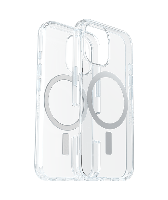 Estuche OtterBox Symmetry Series+ con MagSafe para el iPhone 16, transparente (consulta de producto 2)